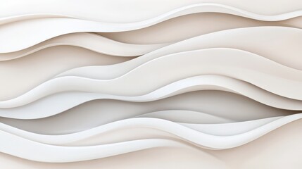 Obraz premium Smooth Abstract Waves in Soft Tones on a Neutral Background