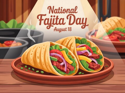 Celebrate national fajita day with a delicious platter of freshly prepared fajitas on august 18th