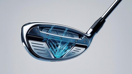 Golf club technology showcase indoor studio product photography modern close-up innovative design