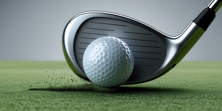 Golf swing action outdoor golf course sports image dynamic environment close-up view sport performance concept