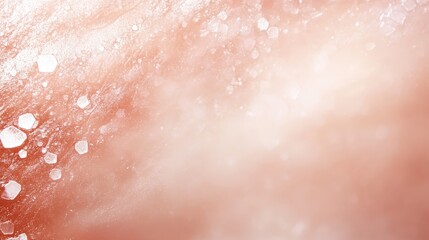 Close-Up View of Pink Salt Crystals on Natural Surface Texture
