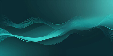 Abstract blue wave design with flowing lines and light, perfect for a modern backdrop or wallpaper © Foysal