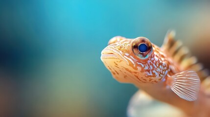 Close-Up of Vibrant Fish Displaying Colors in Underwater Habitat