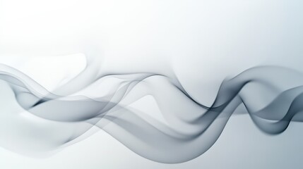 Soft Abstract Smoke Flowing Patterns on White Background