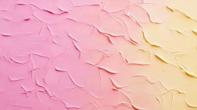 Abstract Pink and Yellow Textured Background with Wavy Patterns