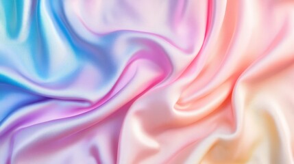 Soft Silk Fabric with Pastel Gradient in Light and Dark Shades