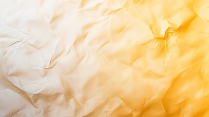 Textured White and Yellow Fabric Background with Wrinkles and Creases
