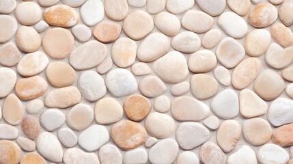Smooth Beige Pebbles Texture Background for Natural Design Projects