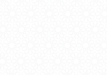 Seamless light Islamic pattern on white background