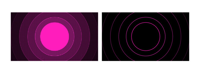 Circle  pixel cartoon background