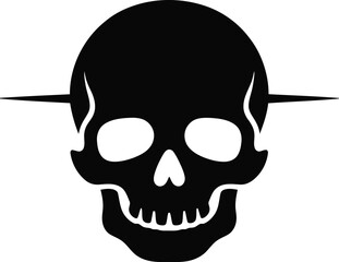 skull logo vector silhouette
