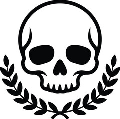 skull logo vector silhouette