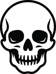 skull logo vector silhouette