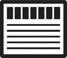 Weekly planner layout silhouette vector icon for schedule organization, productivity, and time management design.