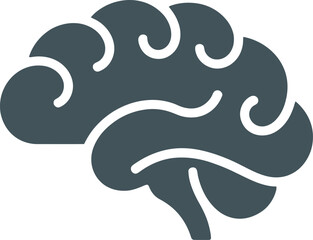 Brain logo vector art illustration