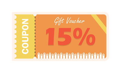 15% Discount Coupon Gift Voucher Promo Offer Savings