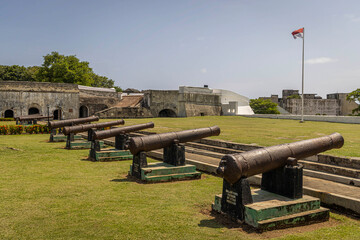 Fort Marlborough canons @ Bengkulu city, Indonesia