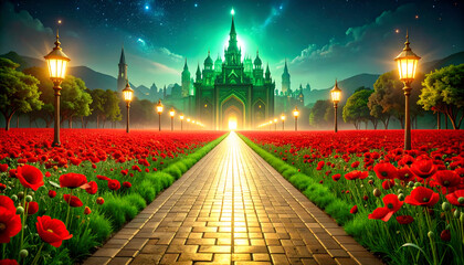 Emerald City Poppy Field Path.