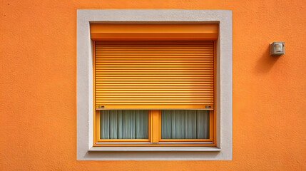 Window secured by a lowered roller shutter