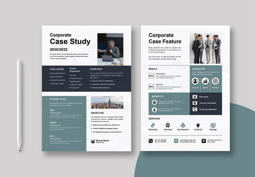 Clean And Professional Case Study Template Layout