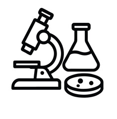 vector illustration of microscope