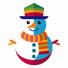 snowman with a scarf