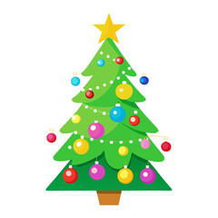 christmas tree on white