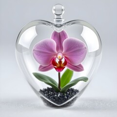 orchid in glass