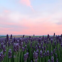 lavender field at sunset