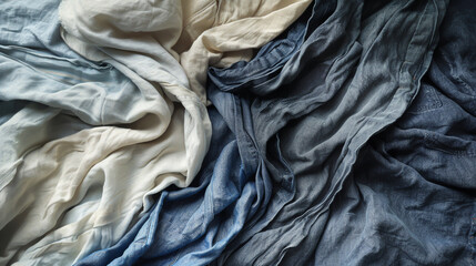 Fototapeta premium Brands committed to ethical fashion increasingly adopt plant-based indigo and other botanical dyes for baby-safe denim collections