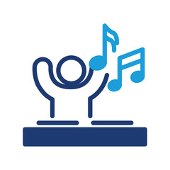 dj colored icon vector design good for web or mobile app