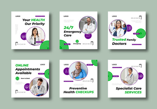 Modern Medical and Healthcare Social Media Template