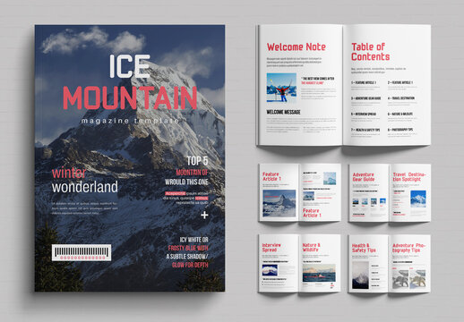 Ice Mountain Magazine Design Template