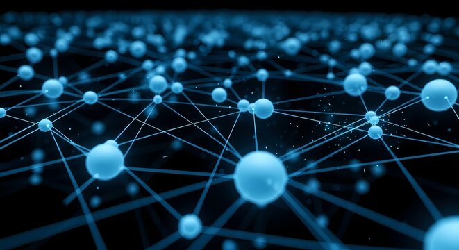 abstract blue background with network