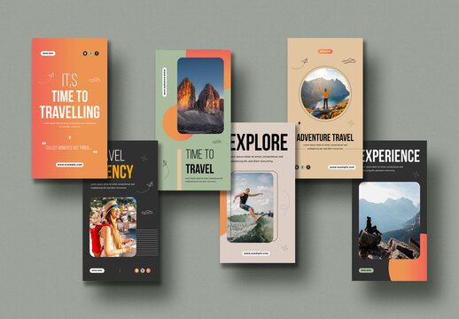 Editable Adventure Travel Social Media Story Template