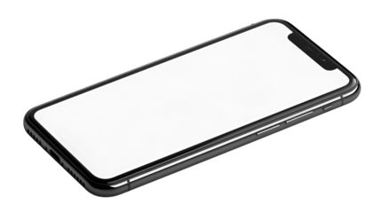 Sleek smartphone with blank screen mockup for app promotion