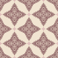 seamless damask pattern light brown and beige background.