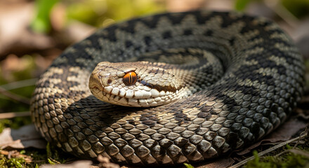 Beautiful  Snake in the forest