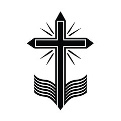 Cruz de bautismo minimalista con líneas limpias