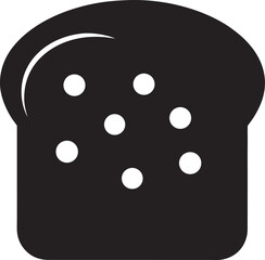 Bread Slice Silhouette vector illustration on white background
