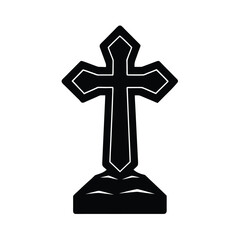 Cruz de bautismo en piedra blanca lisa