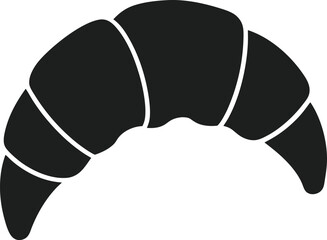 Croissant Silhouette Icon vector illustration on white background