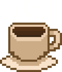 Pixel art Coffee espresso cup