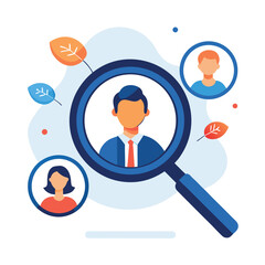 Business Network Icon &ndash; Flat Vector of People Linked in a Group