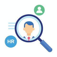 businessman with magnifying glass