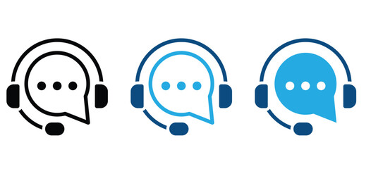 Customer service icon. Contact support agent button vector eps10.