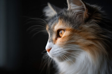 captivating portrait of cat with ultrabright eyes exuding charm and curiosity