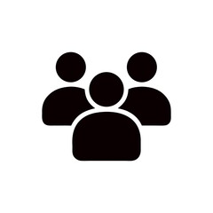 Group of People Icon Symbolizing Teamwork Community Social Gathering and Collaboration Minimalist Vector Illustration Representation