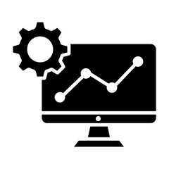 Monitoring Tools Icon Vector Illustration Glyph Version