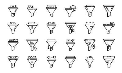 24 E-Commerce and Online Shopping Line Icons Cart, Payment, Delivery, Discount, Customer Service, Order Tracking, Return, and Loyalty Program Vector Icon Set